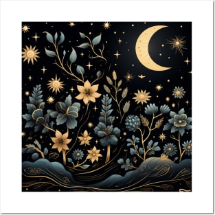 Magical Forest at Night Posters and Art